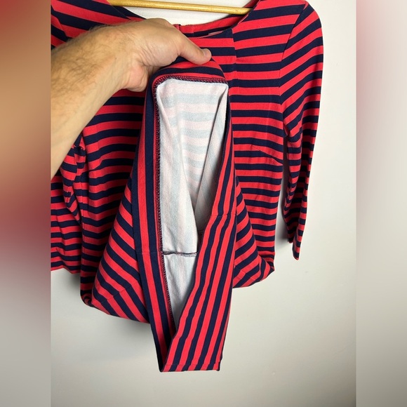 Lilly Pulitzer Size M Striped Midi Shirt Dress Stretch Pockets 3/4 Sleeve Summer - Picture 5 of 12